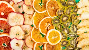 dried fruits, view from above